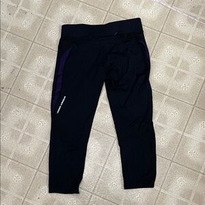 Under Armour AllSeason Black and Purple Capri